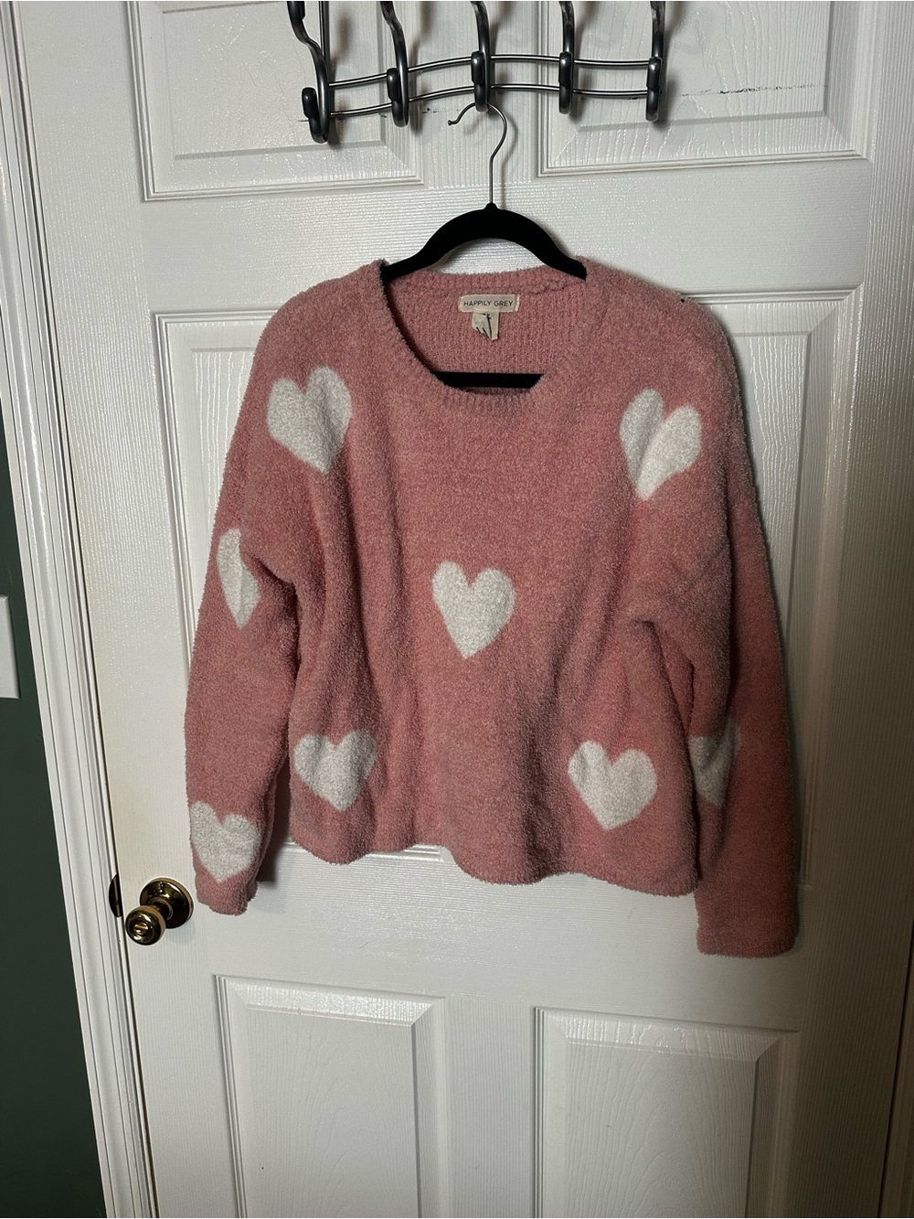 Pink Heart Cozy Sweater Set